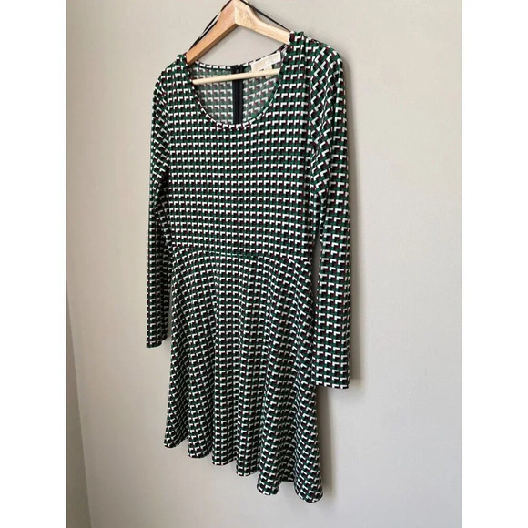 Michael Kors Women’s Size Small Fit & Flare Stretch Jersey Dress Palmetto Green - Picture 9 of 16